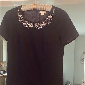 Elegant Navy Embellished Top JCREW 2008